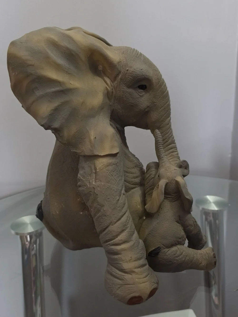 Vintage paw prints tuskers elephants mother & child rise and fall rare